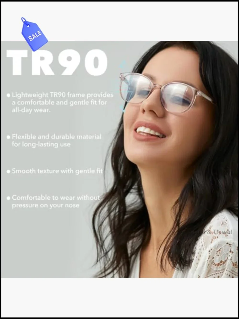 TR90 Round Blue Light Blocking Glasses for Women Men Lightweight